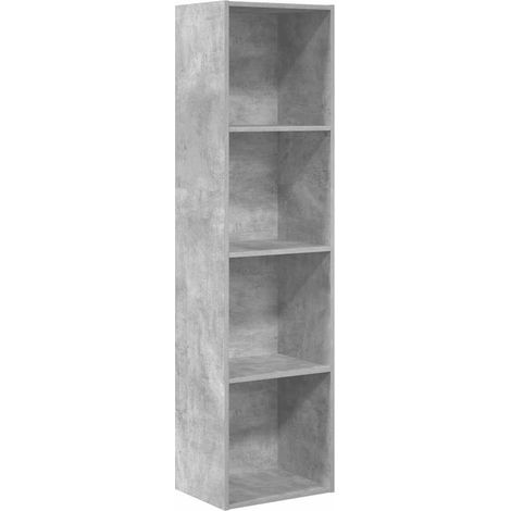 Bookcase Concrete Grey 40x30x152 cm Engineered Wood vidaXL