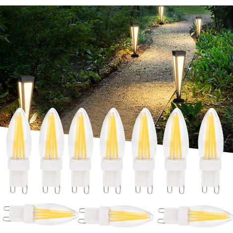 Lot de 10 ampoules LED G9 3W blanc chaud, culot à deux broches, accessoires d'éclairage pour lustres, AC110V (1/5)