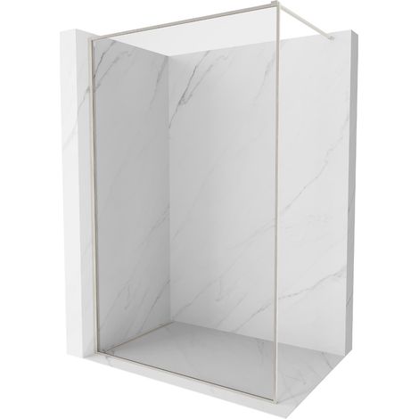 Mexen Kioto-F cloison de douche Walk-in avec cadre 90 x 202 cm, transparent 8 mm, nickel brossé - 800-090-104-97-00 (1/5)