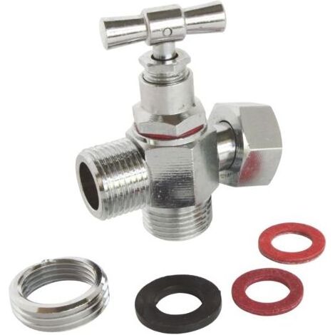 douchette WC : robinet 3 voies laiton chromé, douchette ABS, flexible 1,2m, support mural et fixation Installation facile pour un confort optimal (1/4)