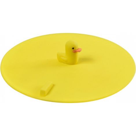 Silicone Bathtub Stopper - Shower Drain Deodorant - 15cm - Anti-Cockroach Flat Suction Cup Cover - for Kitchen, Bathroom - Yellow Duck 1Pcs (1/5)