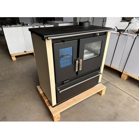 EEK A+ Premium-Holzherd, Beistellherd CS PLUS INOX IVORY rechts - 7.7 KW (1/5)