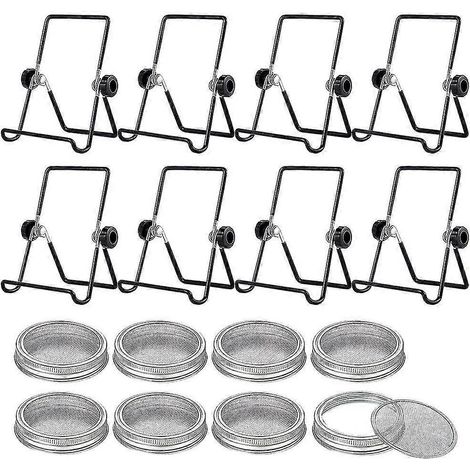 Kit de germoirs en 8 parties comprenant couvercles et supports de germination. Couvercles grillagés pour la germination. (1/5)