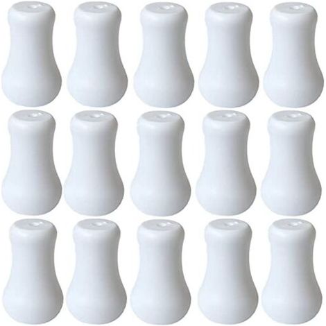 20 pièces de cordon en plastique blanc, boutons de cordon de store de fenêtre, gouttes, extrémité de traction pour stores ou stores