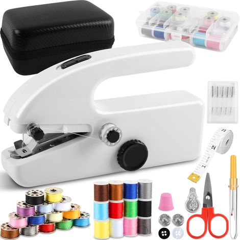 1 Mini Machine à Coudre, 2 Vitesses, Électrique, Portable, Tissus, Voyage (1/5)