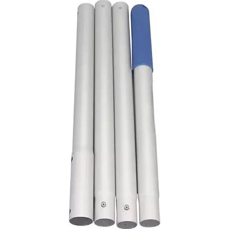 Accessoires de piscine (S04-4) Perche télescopique robuste en aluminium de qualité supérieure pour le nettoyage de piscine et épuisette. Kit de perche d'extension solide pour épuisette. (1/5)
