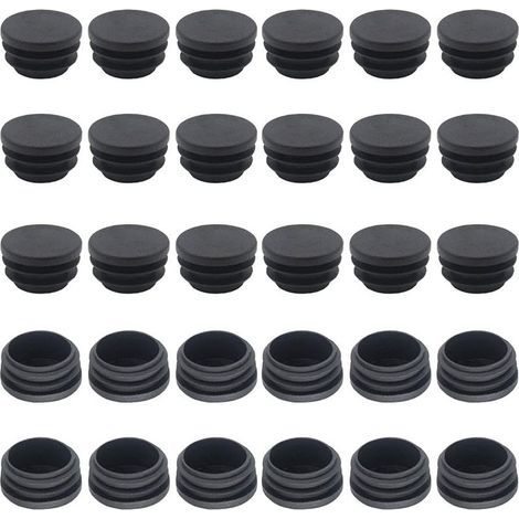 Lntyq Embout de chaise 25 mm 50 pièces Embout de tube rond Embout de tube Embouts de tube ronds Embouts de tube ronds Embout d'entrée rond Embout de pied de chaise Embout de poteau (1/5)