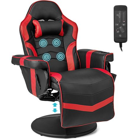 Massage Video Gaming Recliner Chair Ergonomic High Back Office Chair Adjustable (1/5)