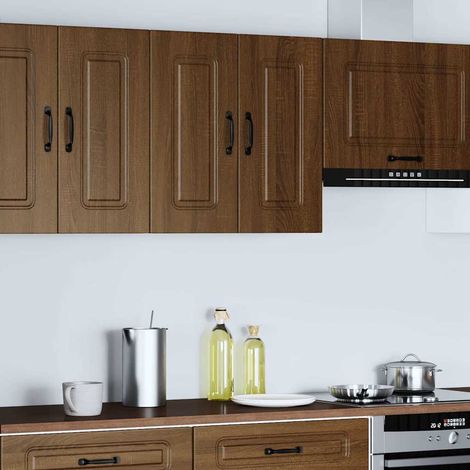 vidaXL Armario de pared cocina Kalmar madera ingeniería roble marrón (1/5)