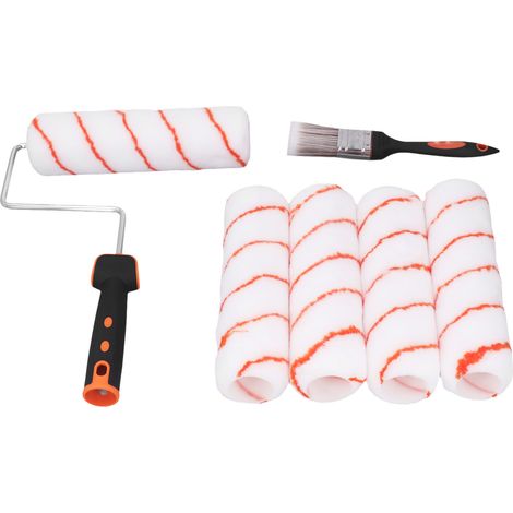 Rouleau de peinture 9 pouces, kit complet pour murs intérieurs, rouleaux de rechange inclus, finition lisse et uniforme, idéal pour rénovation et travaux de peinture. (1/5)