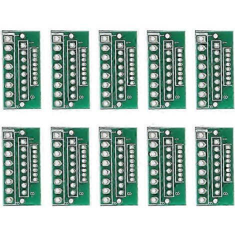 10 cartes adaptatrices 8 broches, 3 rangées, 24 trous, 1,27 mm, 2,0 mm, 2,54 mm pour modules sans fil (1/4)