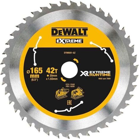 Banyo – Lame de scie circulaire 210 mm 30 mm 24 dents – Pour bois dur et stratifié – Denture alternée pour coupe nette – DEWALT DT99565 (1/4)