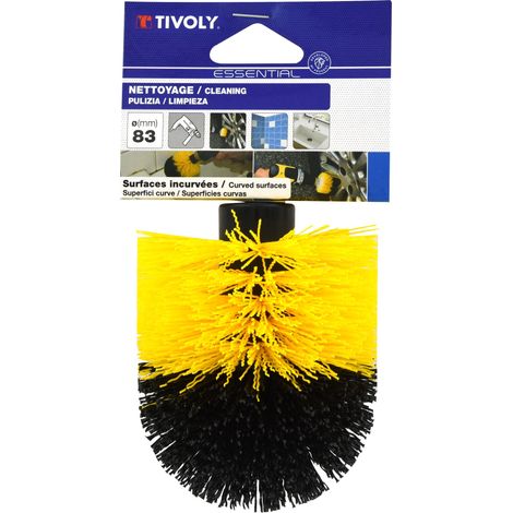 Tivoly • Spazzola Tonda in Polipropilene • Ø83mm • Filo Morbido • Facile da Pulire Tutti i Materiali senza Graffi • per Trapano (1/3)