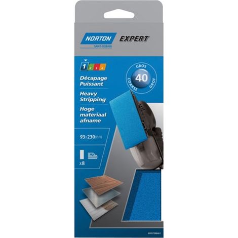 Patín Expert Sin Perforar 93x230 Grano 40 X 8 Piezas - Norton