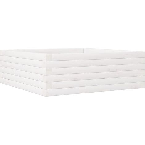 Maison Exclusive - Pflanzkübel Weiß 70x70x23 cm Massivholz Kiefer