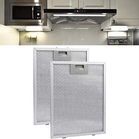 2 piezas,2673059 mm,Filtros para campana extractora,5 capas,Filtro de repuesto para campana extractora,Filtro de grasa de aluminio,blanco (1/5)