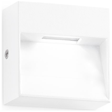 Applique Da Parete Contemporaneo Dedra Alluminio Bianco Led 1,5W 3000K Ip65