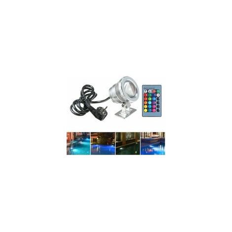 Lumière de Piscine 10W aveCôtélécommande 4 Modes RGBW IP68 85-265V Spot LED Aquarium Lampe sous-Marine Eclairage Submersible Projecteur Lampe Extérieure pour Etangs Fontaines Lac du Parc-Fei Yu