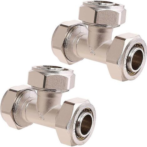 3/4-Zoll-T-Stücke für Druckluftleitungen, 3/4" x 3/4" x 3/4"-Rohre, 200 PSI Druck, Druckluftleitungen (1/5)