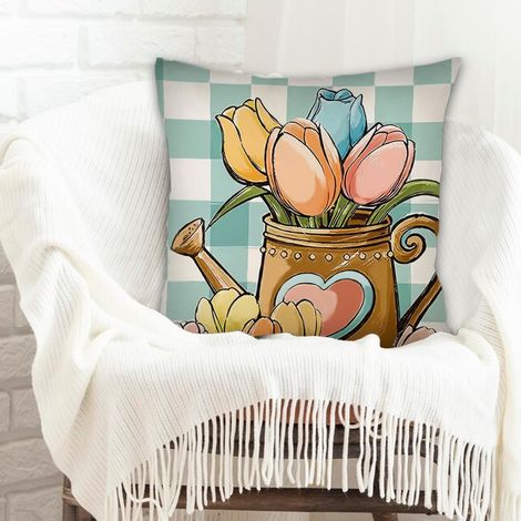 Housse de coussin de salon fermeture à glissière pour Noël, anniversaire, ou toute occasion (1/5)