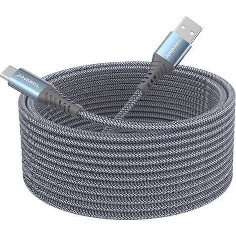 Câble USB C extra long 5M ANIME PS5 - Câble de charge USB A vers type C - Câble de chargement en nylon tressé de qualité supérieure - Pour Samsung Galaxy S10/S9/S8 Plus, LG V30 V20 G6 G5, Moto