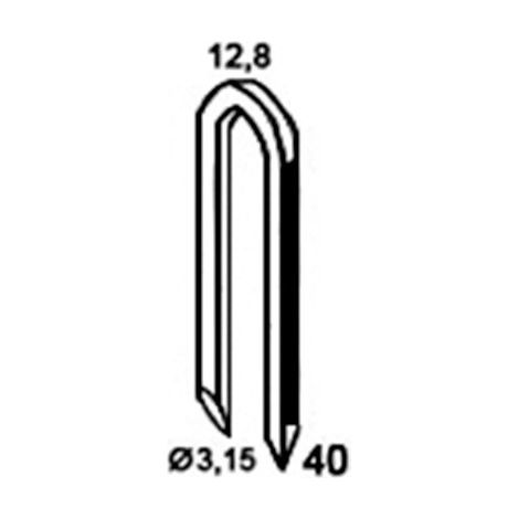 Pack de 3000 crampillons galvanisés à chaud 12,8 x 40 x D. 3,15 mm HDG + 3 cartouches de gaz - PBDCR3240D - Alsafix