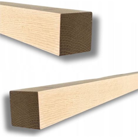 Poutre en bois de chêne - 4 x 4 x 100 cm - Couleur naturelle - Durable et esthétique - Idéale pour projets variés