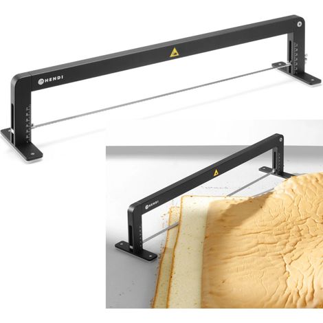 Sierra, cortador, cuchillo de repostería, ajustable para cortar bizcocho - Hendi 400098 (1/5)
