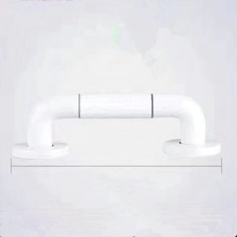 30CM White Toilet Grab Bar, Bathroom Grab Bars with Non-Slip, Stainless Steel Handle, Shower Support with Luminous Circles (1/4)