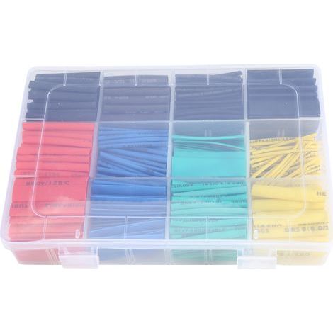 Gaine thermorétractable 2:1, 530 pièces, gaine de Tube sans halogène, câble enroulé avec boîte (1/4)