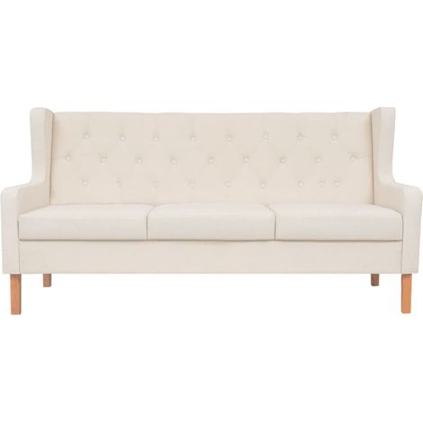 Divano letto 3 posti trasformabile soggiorno letto ospiti divano letto pieghevole per soggiorno interni casa sedili tessuto bianco crema 020018991