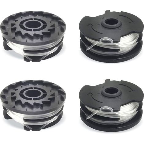 Ersatzspulen Trimmerfaden für LIDL Parkside, Ersatz-Nylonfaden für LIDL Parkside Rasentrimmer, PRTA 20-Li A1, B2, C3, PRT 550 A1, A3, PRT 300 A1 Trimmer – 2 x 4 m, 1,6 mm
