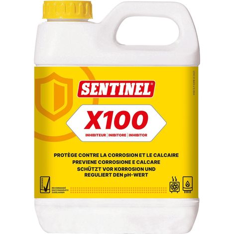 Inibitore per impianti di riscaldamento 1 l, trattamento limescale e corrosione sentinel x100l‑12x1l‑expb