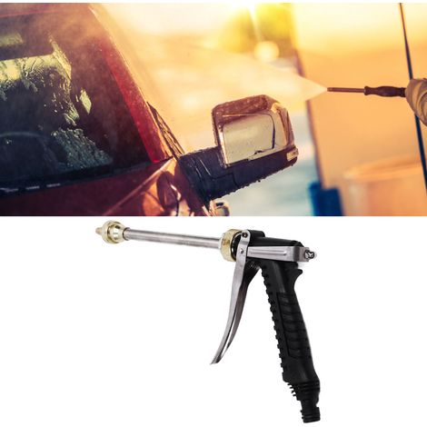 Pistolet à eau électrique 12 V pour lave-auto, norme européenne, nettoyeur haute pression, filetage extérieur G1/2, norme américaine 110-240 V vers 12 V, alimentation à double usage pour voiture et ma (1/5)
