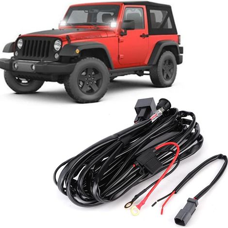 Faisceau de Câbles étanche 12 V pour Barre Lumineuse de Travail LED, ABS Durable, Interrupteur avec Voyant Lumineux pour Véhicules Tout-terrain et Camions (1/5)