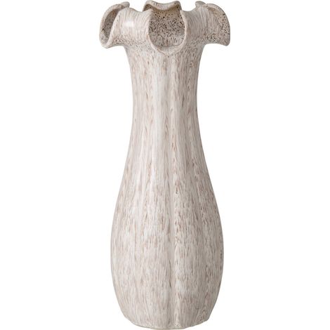 Vase beige en poterie effet glacé - beige clair (1/5)