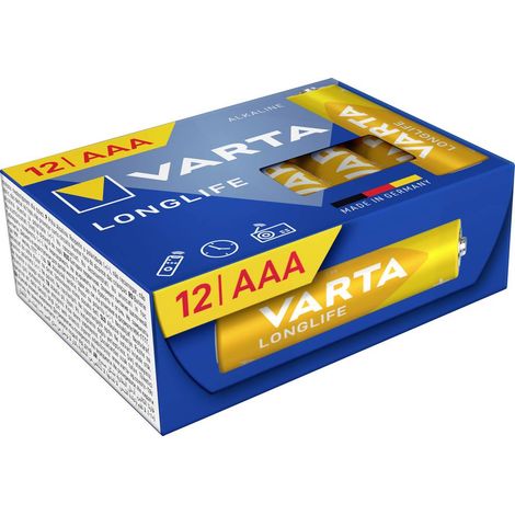 Varta VARTA Longlife AAA Cube Pack12 Batteria Ministilo (AAA) Alcalina/manganese 1.5 V 12 pz.