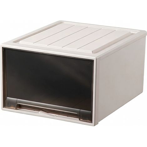 Boîte de rangement à tiroir en plastique abricot 12 cm (1/5)