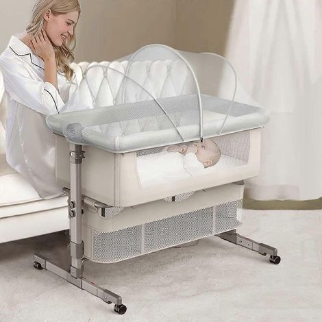 Foldable White Mosquito Net Cover: Universal Design for Cradle & Bedside Use (1/3)