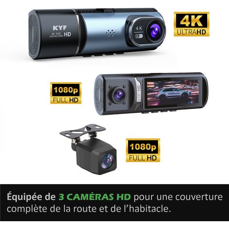 Dashcam 4K intelligente Triple vison Avant / Arrière / Habitacle (1/5)