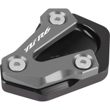 (YZF R6-Titanium) Plaque d'extension de béquille latérale CNC pour moto Yamaha YZF-600 R6 (2006-2016) maxpower (1/4)