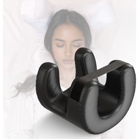 Almohada facial antiarrugas, almohada premium para quienes duermen de lado, belleza, masaje antiarrugas, para quienes duermen boca abajo, para un sueño más confortable (negra)