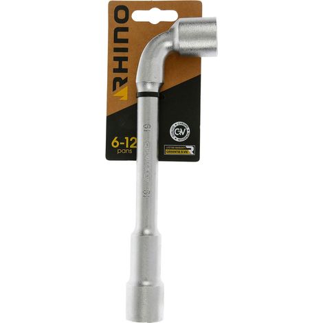 Rhino Clé tubulaire et à Pipe 19mm tubolari, Chiave a Pipa Aperta 19 mm – Diametro Impronta 6/12 Lati – Fabbricato in Acciaio (Cromo vanadio) – Garanzia a Vita – Diverse Misure Disponibili, NC (1/4)