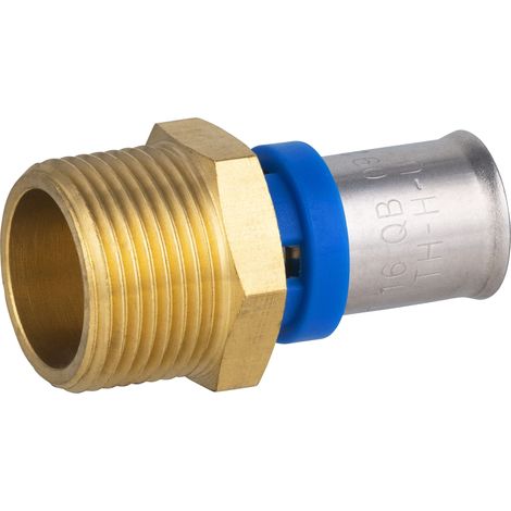 Racor Macho Multicapa a Prensar QUICK PLOMBERIE - Ø16 - Macho 3/4