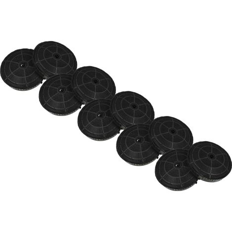 vhbw 10x Aktivkohlefilter kompatibel mit turboair KITTY BL/A/60, KITTY WH/A/60, KITTY BL/A/90, KITTY WH/A/90 Dunstabzugshaube - 17,2 cm