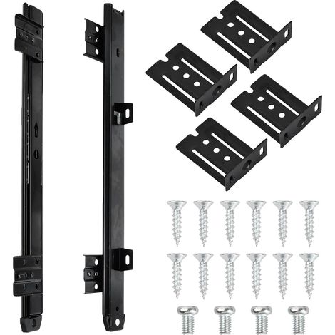 Coulisse Tiroir Glissière de Clavier, Kit de Glissières pour Clavier à Réglage de la Hauteur, Glissières à Roulement à Billes pour Plate-Forme/Étagère ou Tiroir pour Clavier à Placer sous le Bureau (1/5)