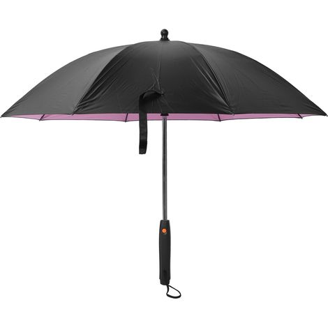 Ortviai Parasol solaire avec ventilateur intégré et pulvérisation d'eau – Rose, tissu 190T UPF 50+, 4 piles AA (1/5)