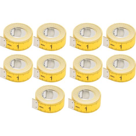 Ruban à mesurer 1,5 m x10, double face échelle claire, mètre ruban compact pour couture, règle souple transparente, lot de 10, précision de mesure. (1/5)