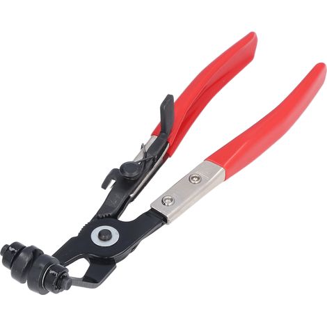 Pince à colliers de serrage coudée 45° en acier allié avec PVC, outil de réparation auto à cliquet verrouillable (1/5)