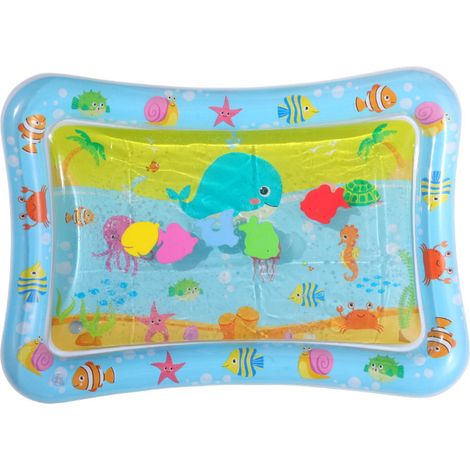 Tapis Sensoriel Eau - Tapis de Jeu avec Réaction à la Pression pour Enfants et Animaux - Design Poissons - Dimensions 63,5 x 50 cm - 1 Pièce (1/5)